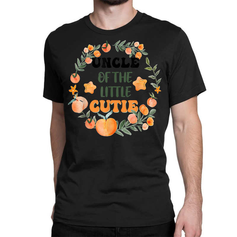 Uncle Of Little Cutie Orange Birthday Party Classic T-shirt | Artistshot