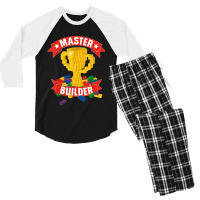 Master Builder Building Blocks Men's 3/4 Sleeve Pajama Set | Artistshot