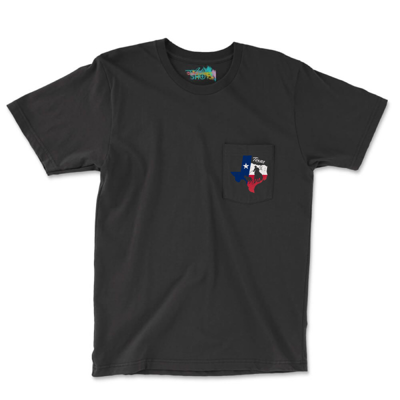 Texas State Star Flag T Shirt Pocket T-shirt | Artistshot