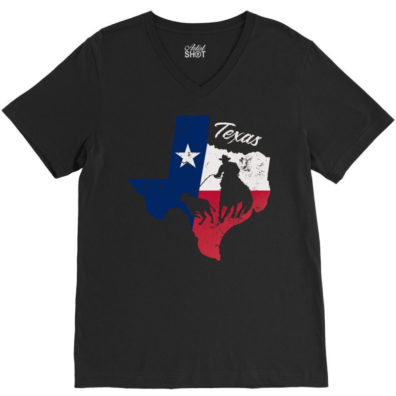 Texas State Star Flag T Shirt V-neck Tee | Artistshot