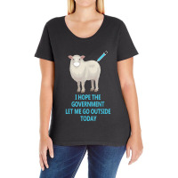 Sheep Sheeple Anti Vaccine Vax Mask Mandate Wants Go Outside Ladies Curvy T-shirt | Artistshot