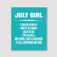 Super July Girl Portrait Canvas Print | Artistshot