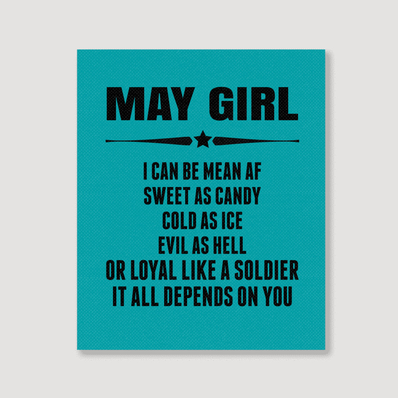 Super May Girl Portrait Canvas Print | Artistshot