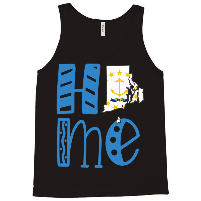 Home Rhode Island In Art Block Letters Tank Top by cm-arts | Artistshot