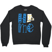 Home Rhode Island In Art Block Letters Crewneck Sweatshirt | Artistshot