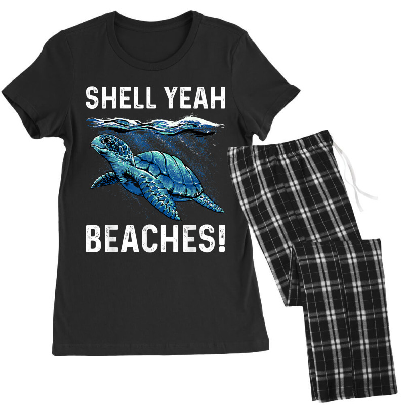 Shell Yeah Cute Turtle Lover Gift Marine Animal Tortoise Sea Women's Pajamas Set by TysonBoyer | Artistshot