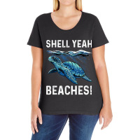 Shell Yeah Cute Turtle Lover Gift Marine Animal Tortoise Sea Ladies Curvy T-shirt | Artistshot