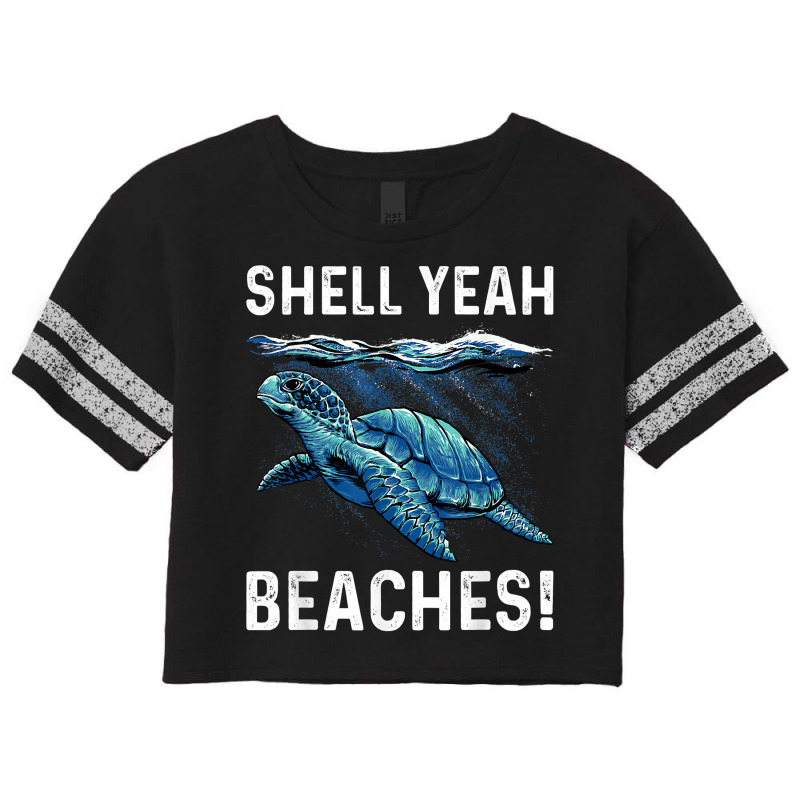 Shell Yeah Cute Turtle Lover Gift Marine Animal Tortoise Sea Scorecard Crop Tee by TysonBoyer | Artistshot