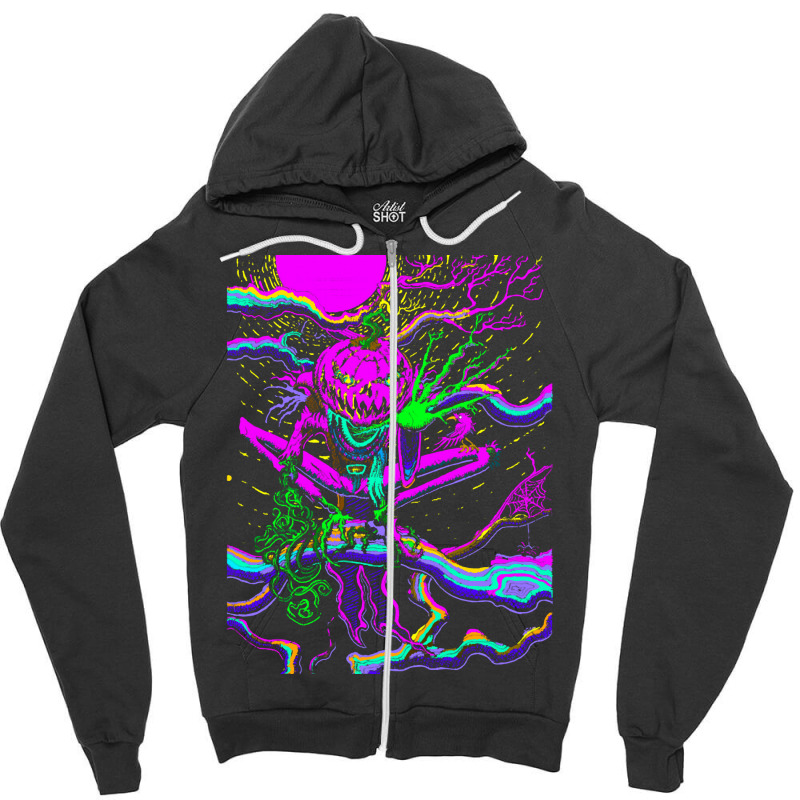 Trippy Halloween T Shirt Zipper Hoodie | Artistshot