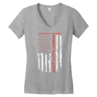 Fight Heart Disease Awareness Month American Flag T Shirt Women's V-neck T-shirt | Artistshot