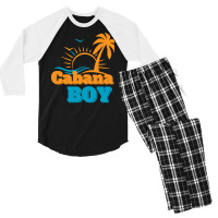 Cabana Boy T  Shirt Cabana Boy At Your Service Summer Vacations. 8282 Men's 3/4 Sleeve Pajama Set | Artistshot