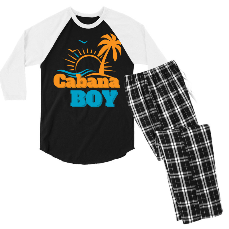 Cabana Boy T  Shirt Cabana Boy At Your Service Summer Vacations. 8282 Men's 3/4 Sleeve Pajama Set by lugeexaminer | Artistshot