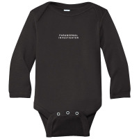 Paranormal Investigator. Simple Ghost Hunting Classic Design Long Sleeve Baby Bodysuit | Artistshot