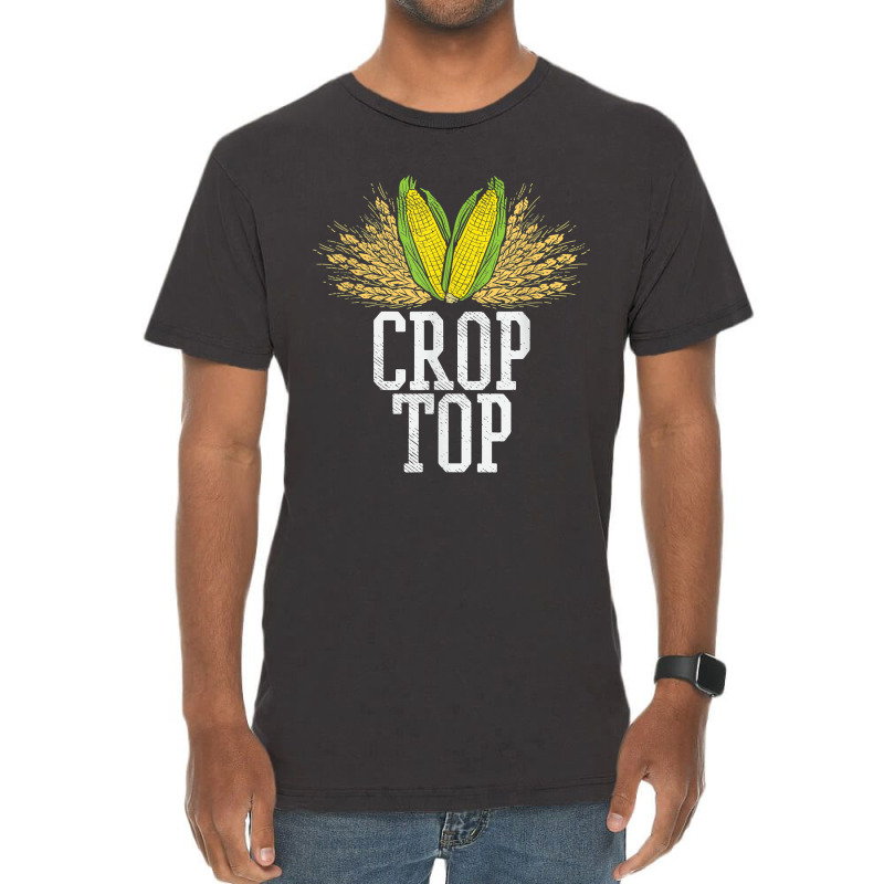 Crop Top Farm Pun Corn Farming - Agriculture - Funny Farmer Vintage T-shirt | Artistshot