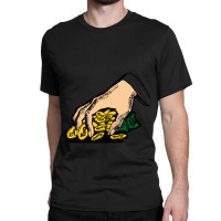 Hand Grabbing Coins Money Classic T-shirt | Artistshot