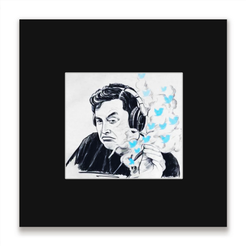 #elon Musk Metal Print Square | Artistshot