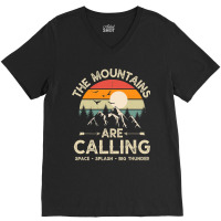 Vintage The Mountains Are Calling Space Splash Big Thunder V-neck Tee | Artistshot