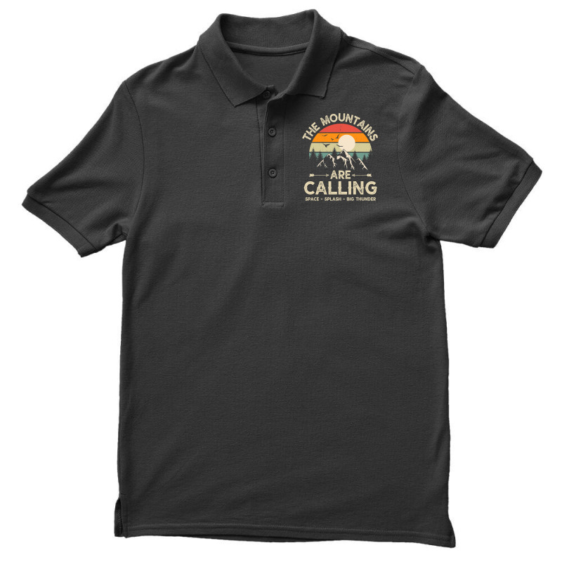 Vintage The Mountains Are Calling Space Splash Big Thunder Men's Polo Shirt | Artistshot