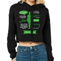 Stargate Sg-1 - Jack Quotes (greenwhite Design) Fitted Cropped Hoodie | Artistshot