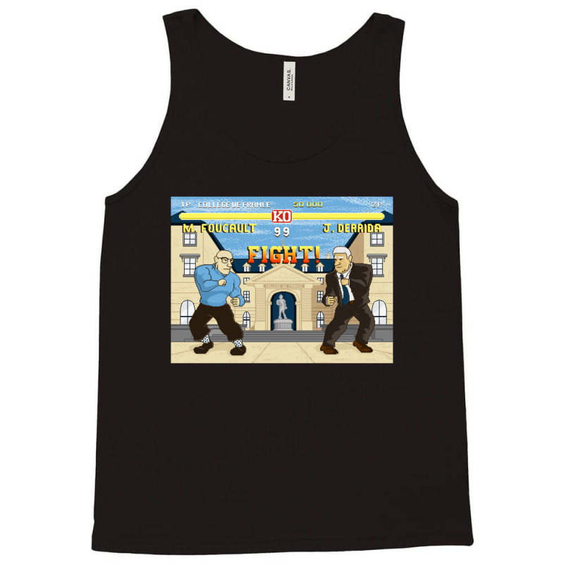 French Theory Fighter - Foucault Vs Derrida Tank Top | Artistshot