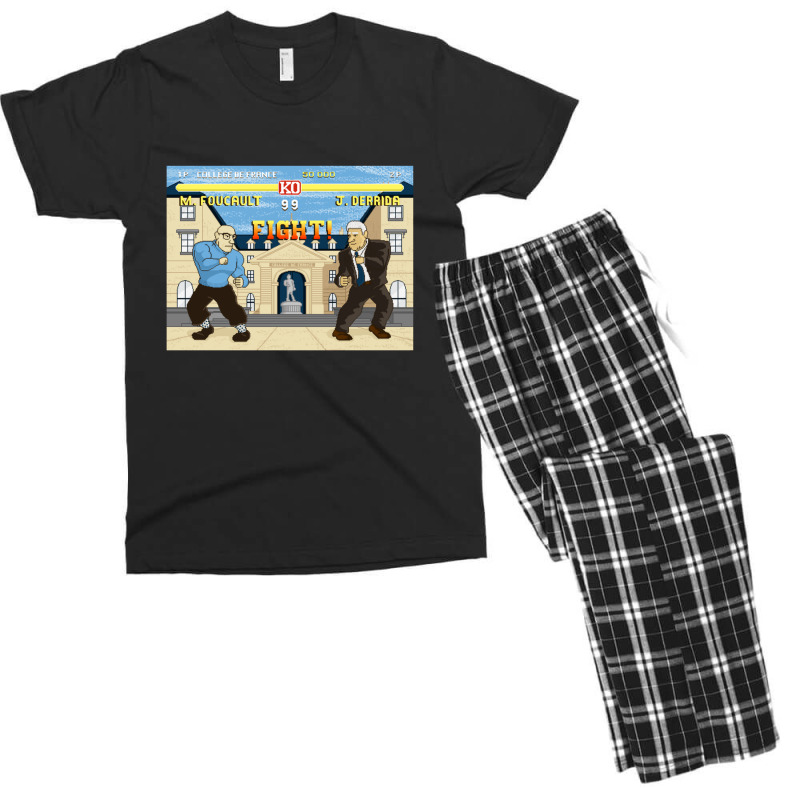 French Theory Fighter - Foucault Vs Derrida Men's T-shirt Pajama Set | Artistshot