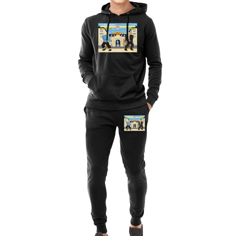 French Theory Fighter - Foucault Vs Derrida Hoodie & Jogger Set | Artistshot