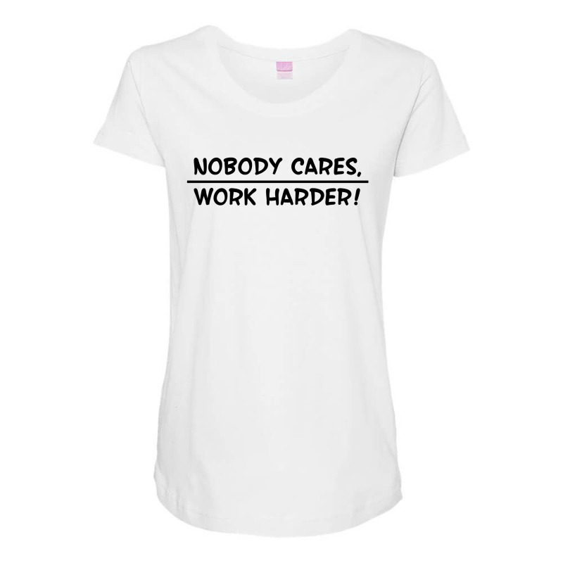 Lamar Jackson Nobody Cares Work Harder For Dark Maternity Scoop Neck T-shirt by coşkun | Artistshot