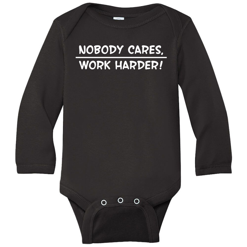 Lamar Jackson Nobody Cares Work Harder For Dark Long Sleeve Baby Bodysuit by coşkun | Artistshot