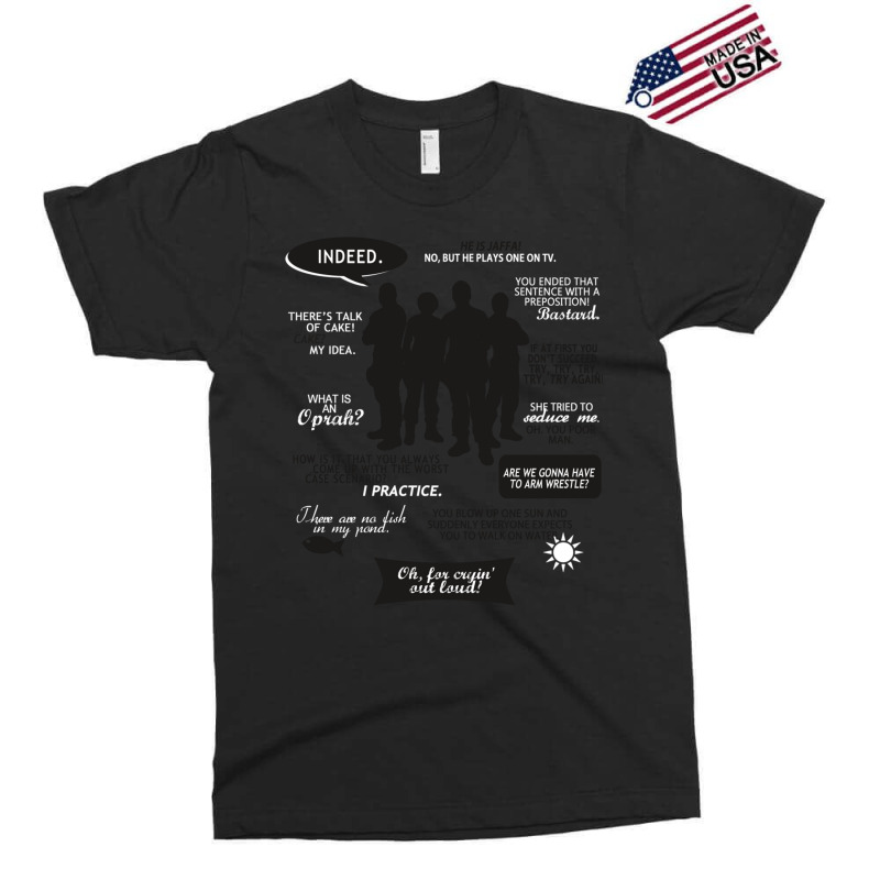 Stargate Sg-1 - Quotes (bw Design) Fitted Exclusive T-shirt by cm-arts | Artistshot