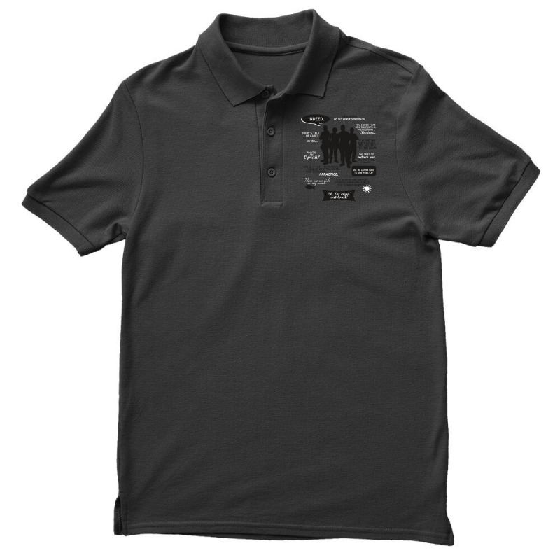 Stargate Sg-1 - Quotes (bw Design) Fitted Men's Polo Shirt by cm-arts | Artistshot