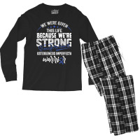 We're Strong  Osteogenesis Imperfecta Awareness Supporter Men's Long Sleeve Pajama Set | Artistshot