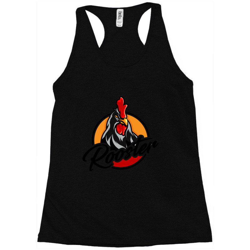 Angry Rooster With Large Glossy Red Comb On Top Racerback Tank by KennethSteele | Artistshot