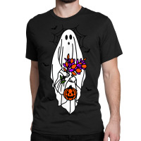 Cute Floral Ghost Women's Halloween Classic T-shirt | Artistshot