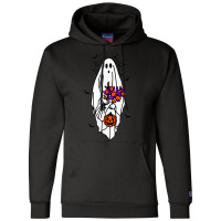 Cute Floral Ghost Women's Halloween Champion Hoodie | Artistshot