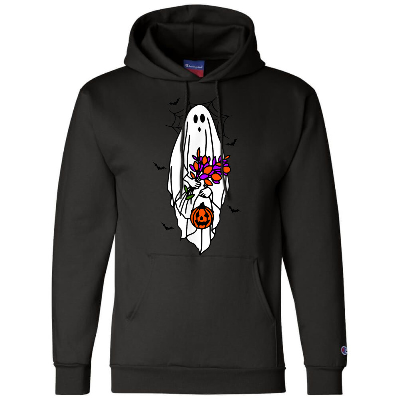 Cute Floral Ghost Women's Halloween Champion Hoodie by Deluxe | Artistshot