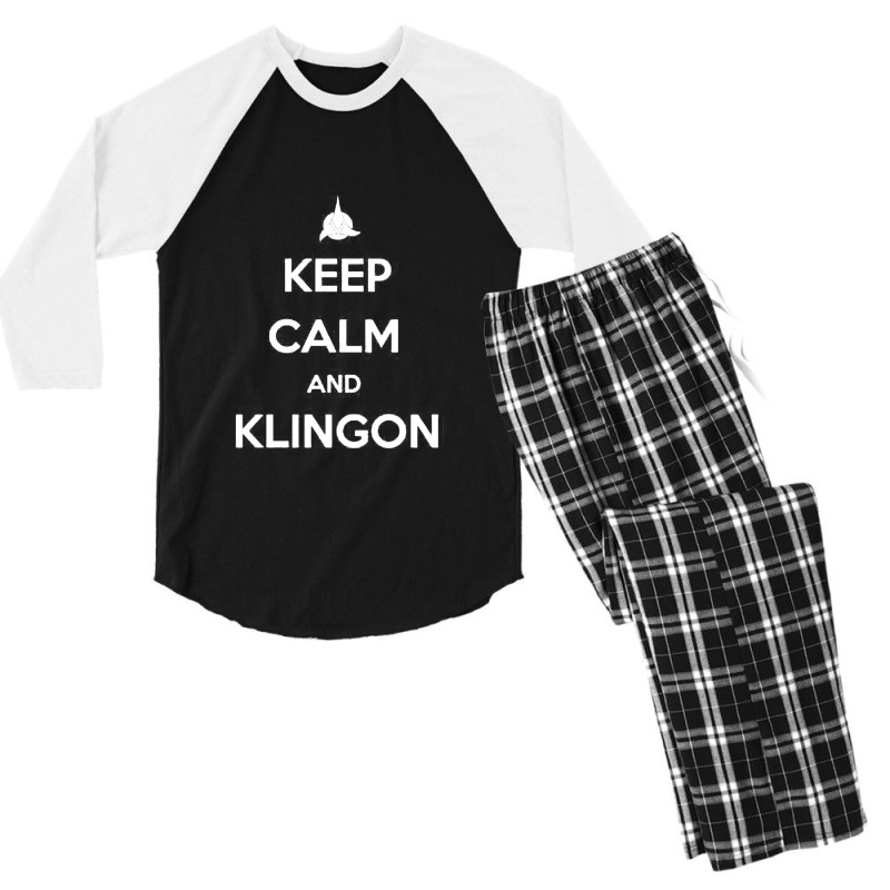 Calm Klingon Men's 3/4 Sleeve Pajama Set | Artistshot