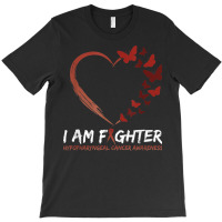 I Am Fighter Hypopharyngeal Cancer Awareness Shirt Butterfly T-shirt | Artistshot