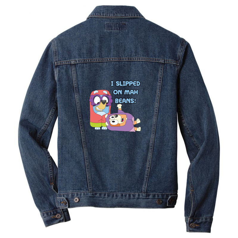 I Slipped On My Beans Men Denim Jacket | Artistshot