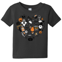 Halloween Party Doodle Heart Shape Costume Baby Tee | Artistshot