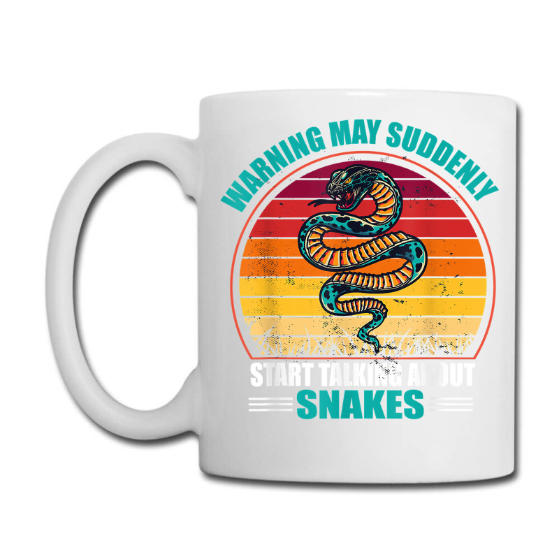 Warning May Suddenly Start Talking About Snakes Retro Snake Coffee Mug | Artistshot