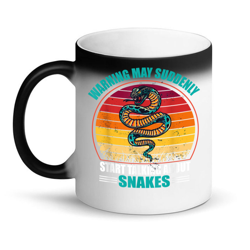 Warning May Suddenly Start Talking About Snakes Retro Snake Magic Mug | Artistshot