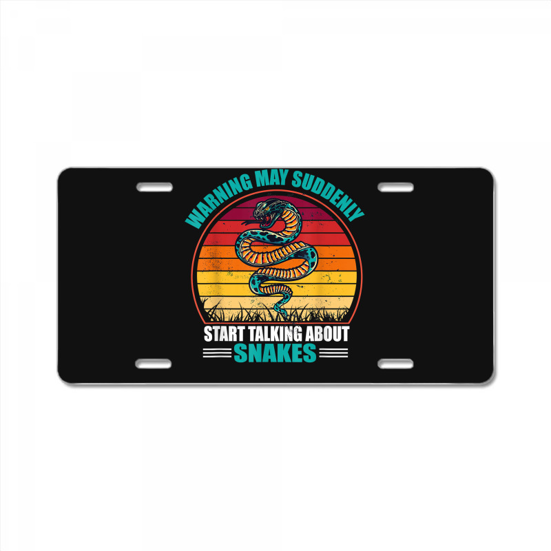 Warning May Suddenly Start Talking About Snakes Retro Snake License