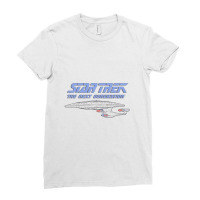 Distressed Tng Ladies Fitted T-shirt | Artistshot