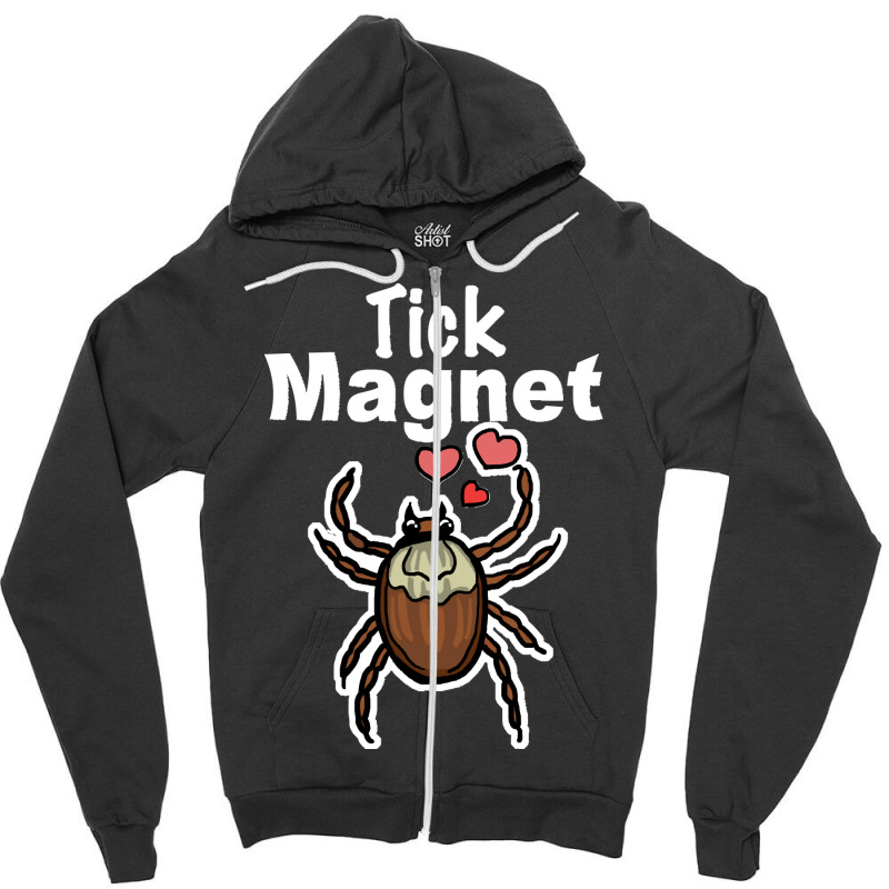 Tick Magnet Zipper Hoodie by cm-arts | Artistshot