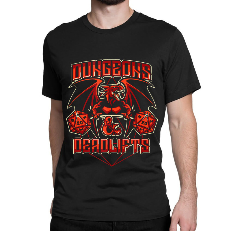 Dungeons And Deadlifts Side Quest Workout Top, Dm Rpg Dice Classic T-shirt | Artistshot