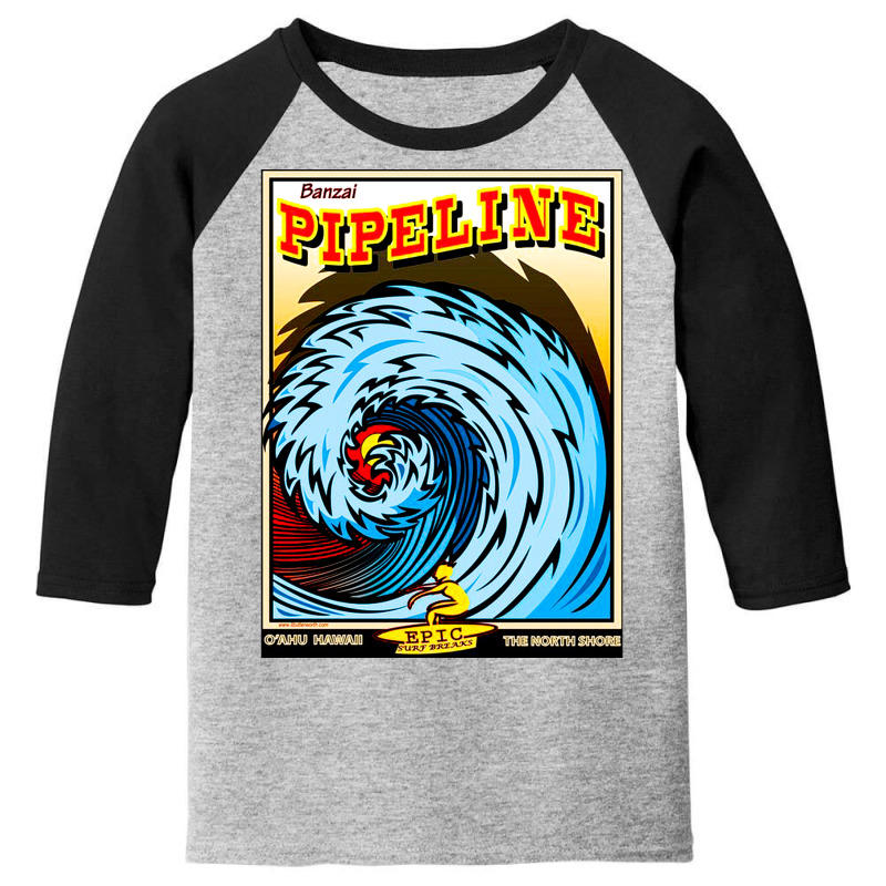 Banzai Pipeline, Banzai, Pipeline, Banzai Pipelines, Banzai Pipeline V Youth 3/4 Sleeve | Artistshot