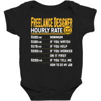 Freelance Designer Hourly Rate Funny Designer Digital Artist Baby Bodysuit | Artistshot