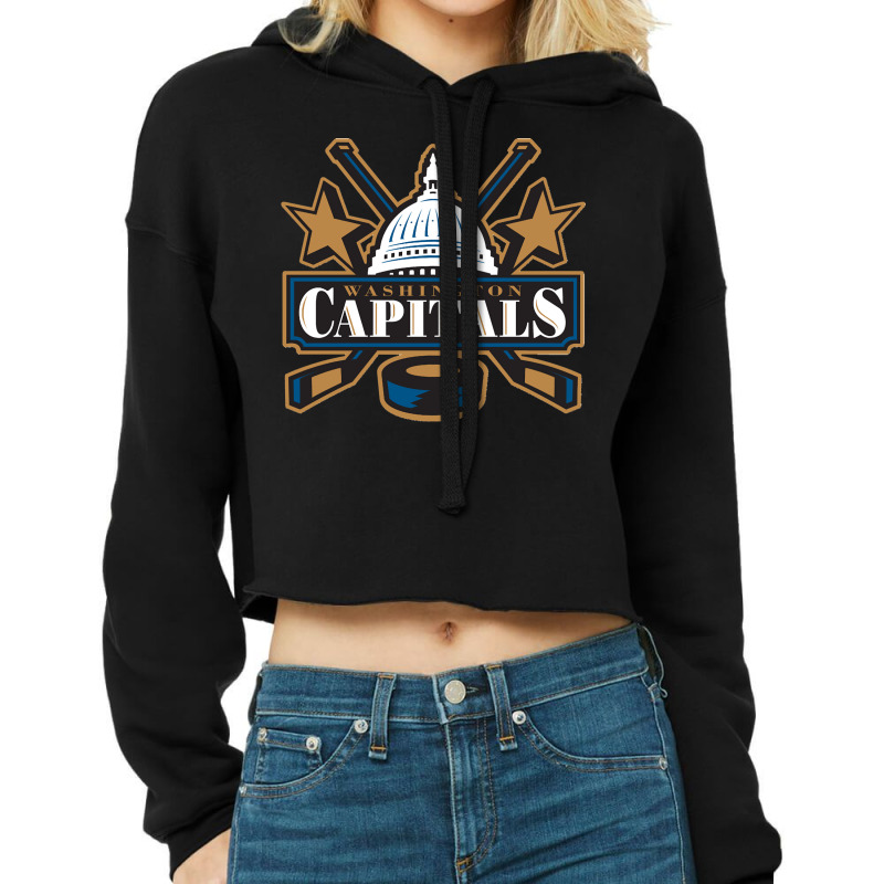 Capitals Washingtonvintage Cropped Hoodie by cm-arts | Artistshot