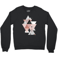 Geometric Compilation In Rose Gold And Blush Pink Crewneck Sweatshirt | Artistshot