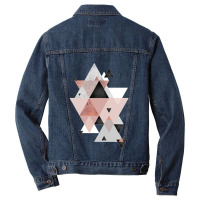 Geometric Compilation In Rose Gold And Blush Pink Men Denim Jacket | Artistshot